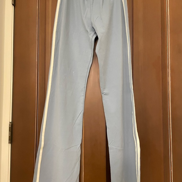 KOS USA Boot cut legging workout pants w/ track stripes - Picture 5 of 8